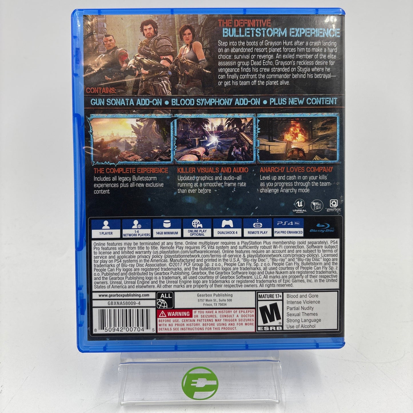 Bulletstorm: Full Clip Edition (Sony PlayStation 4 PS4, 2017) PAL