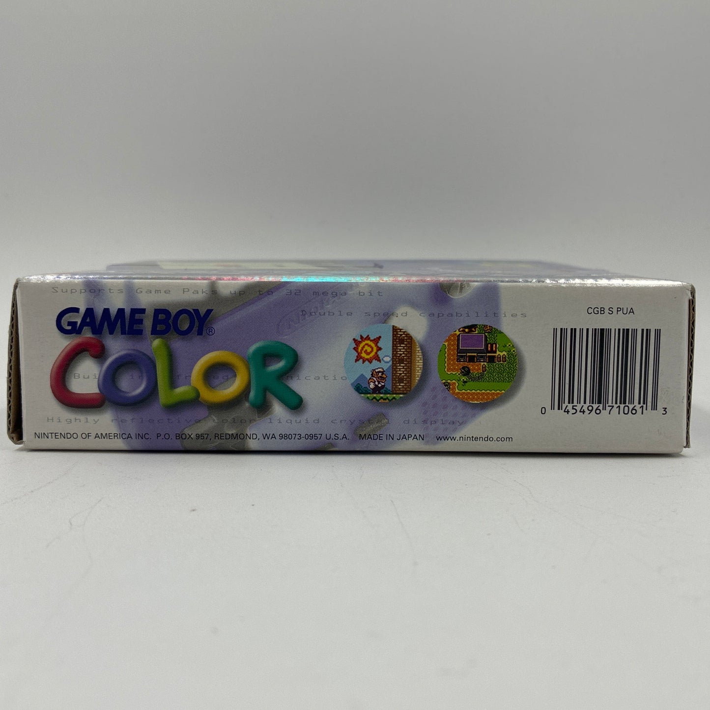 Nintendo Game Boy Color CGB-001 Grape W/ Original Box & Game Light