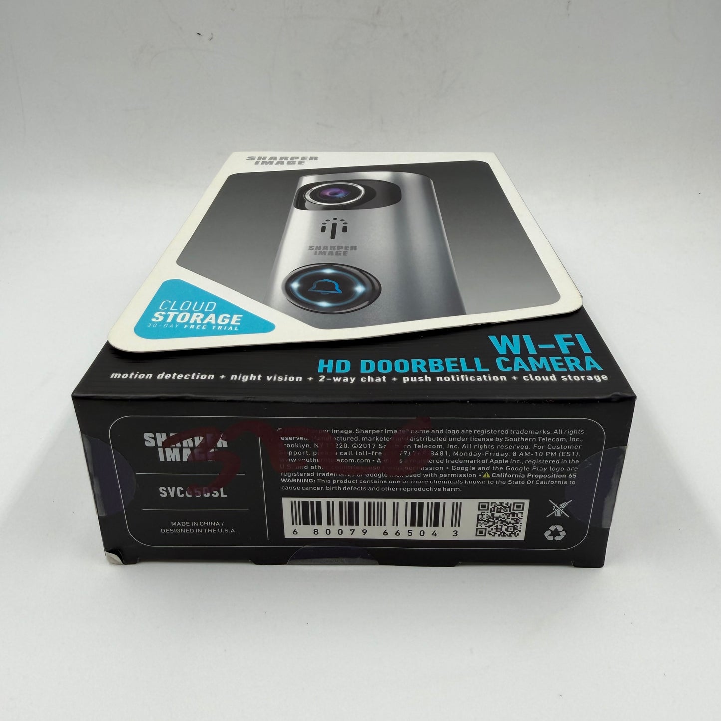 New Sharper Image HD SVC650SL Wi-Fi Smart Video Doorbell Camera