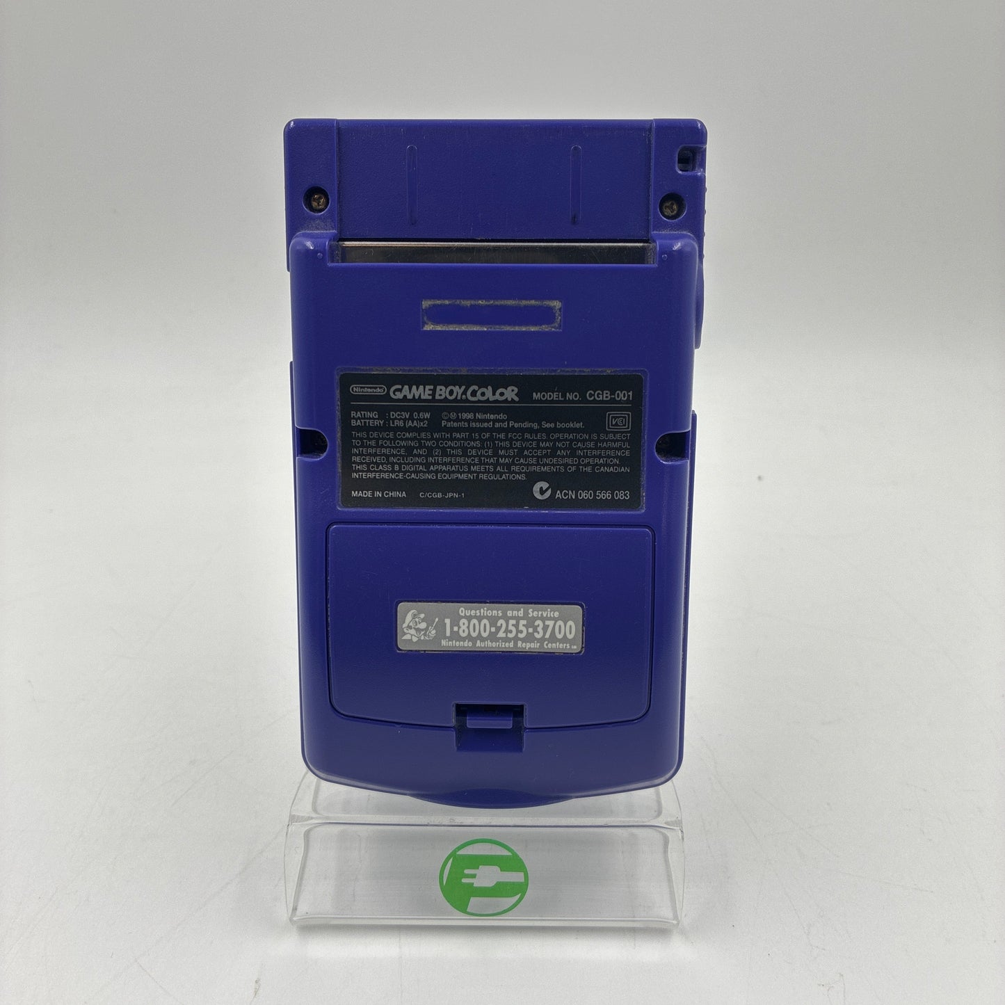 Nintendo Game Boy Color CGB-001 Grape W/ Original Box & Game Light