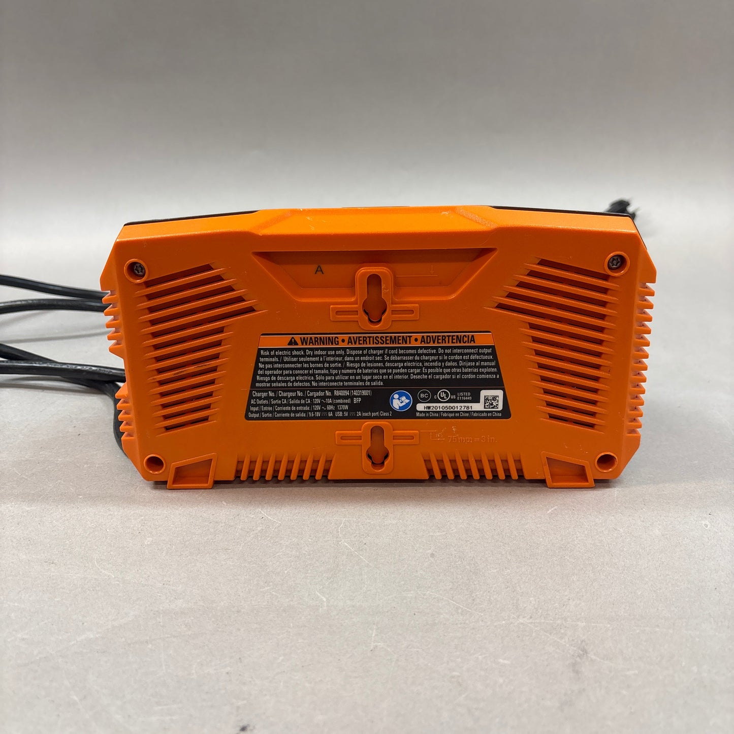 Ridgid 18V Dual Port Dual Chemistry Sequential Charger with Dual USB