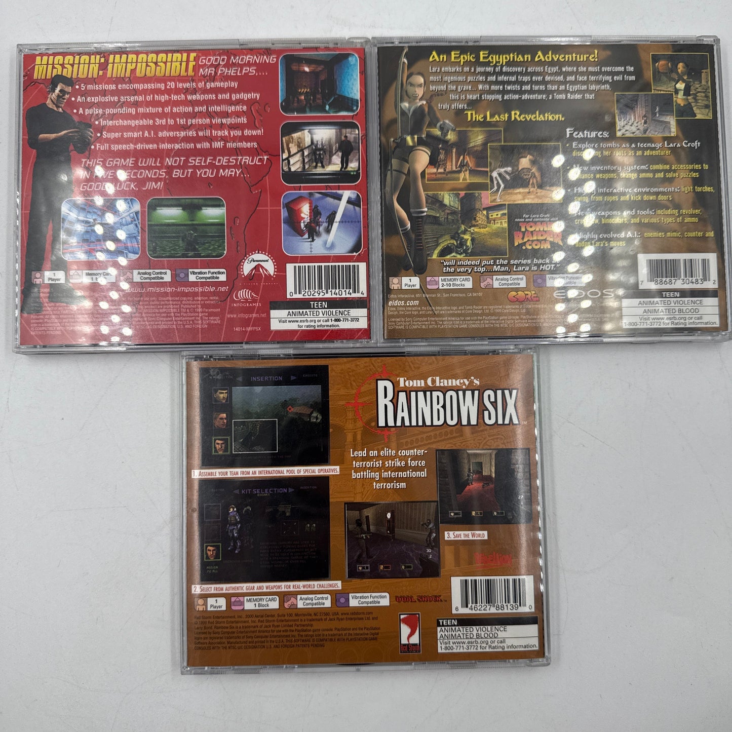 Lot of 3 Sony PlayStation 1 PS1 Games