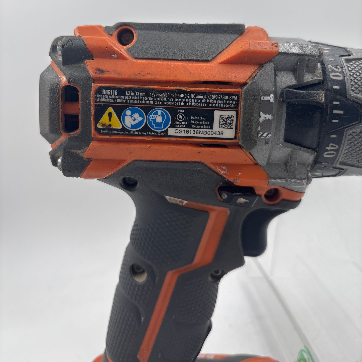 Ridgid R86116 18V Cordless Brushless 1/2in Hammer Drill