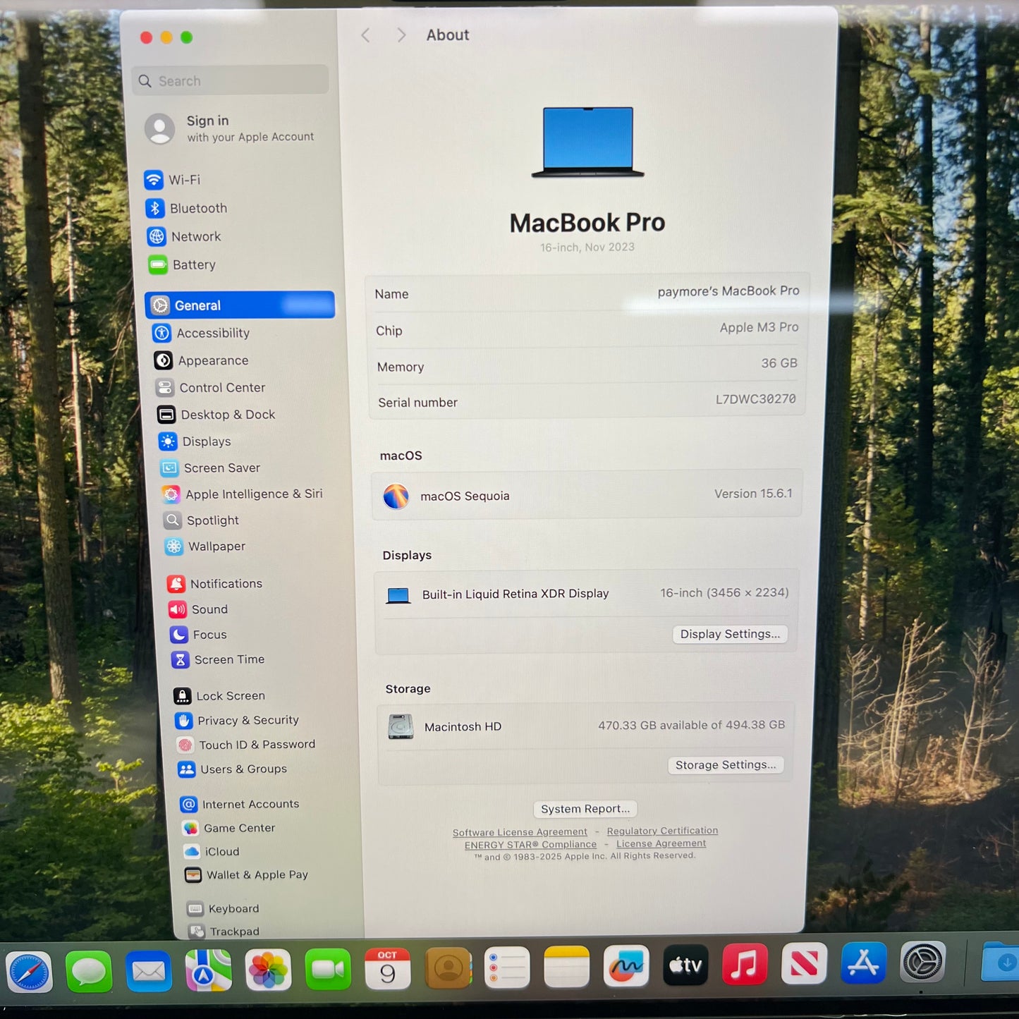 2023 Apple MacBook Pro 16" M3 Pro 18C GPU 4.0GHz 36GB RAM 512GB SSD A2991