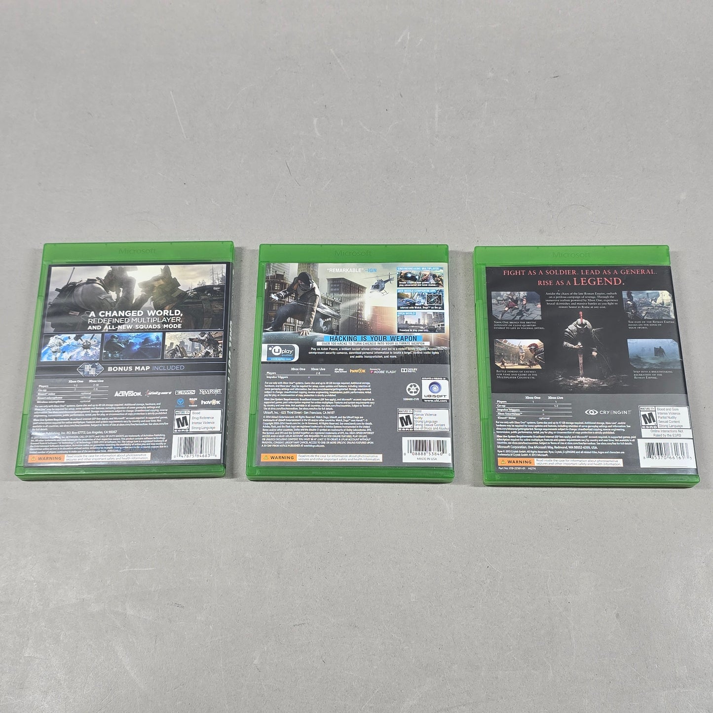 Lot of 3 Microsoft Xbox One Games