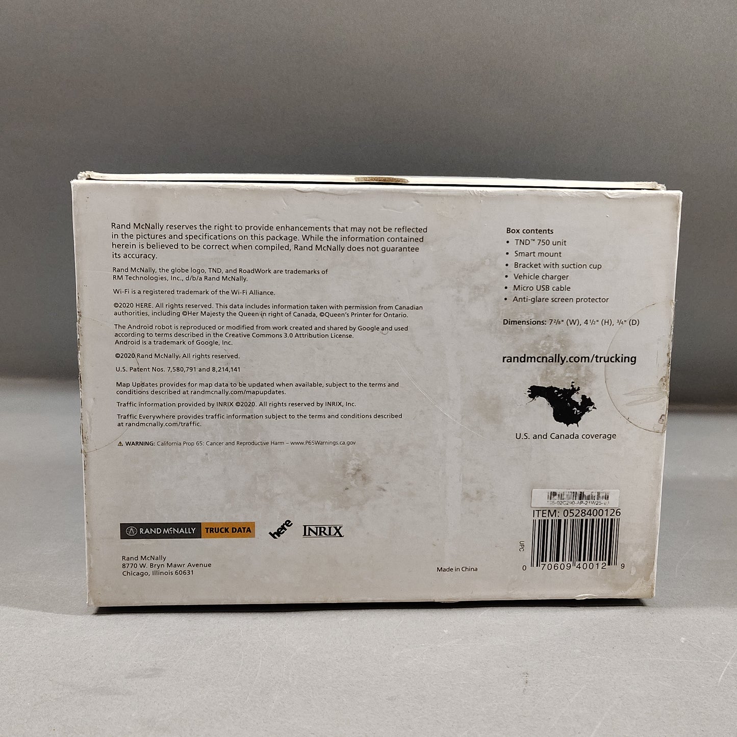 Rand McNally TND 750 GPS Reciever