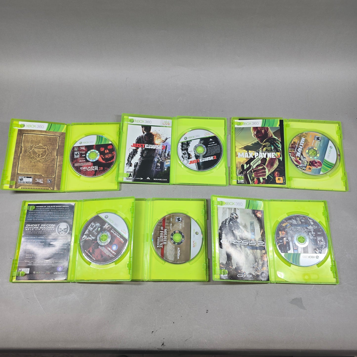 Lot of 6 Microsoft Xbox 360 Games