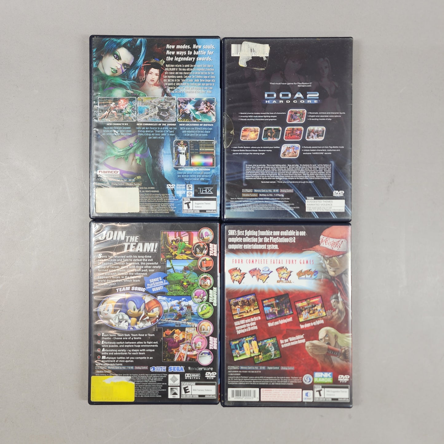 Lot of 4 Sony PlayStation 2 PS2 Games