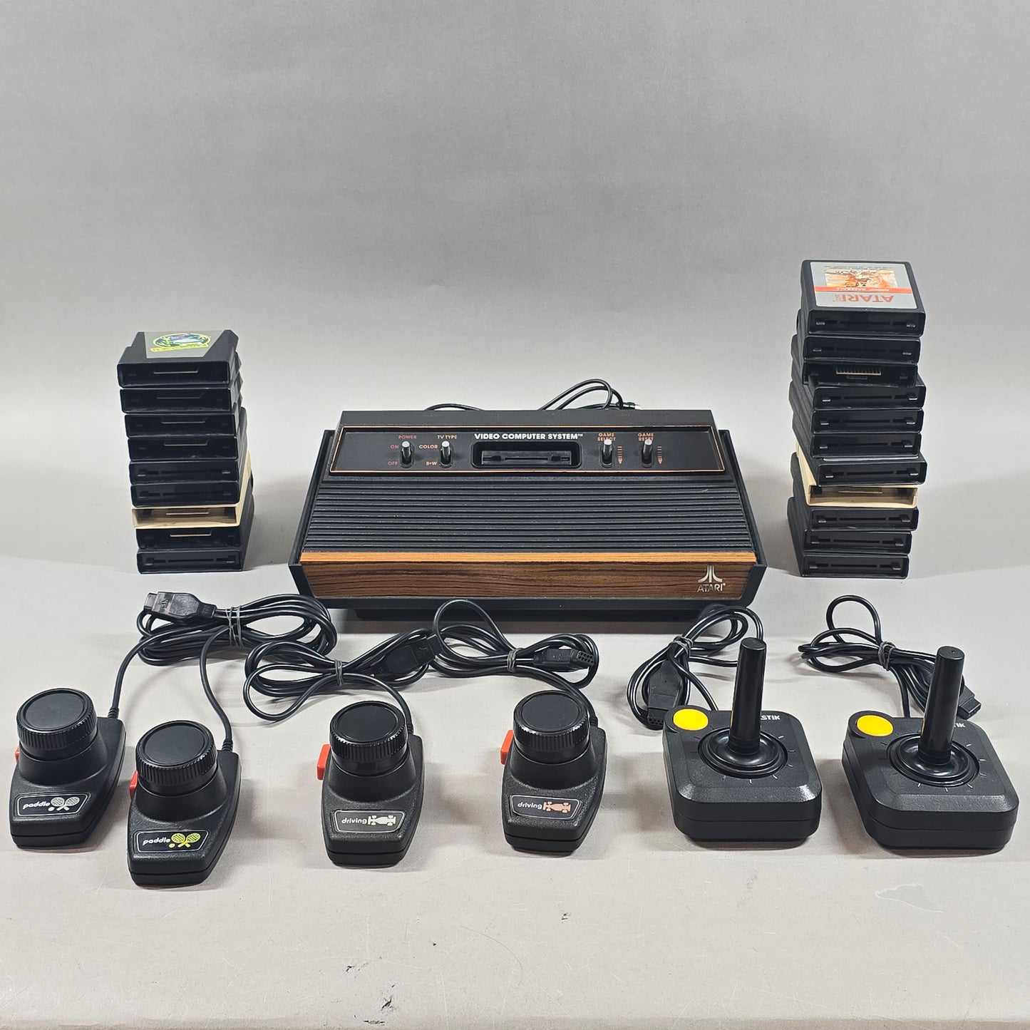 Atari 2600 Black/Wood CX-2600 A Atari 2600 Game Console