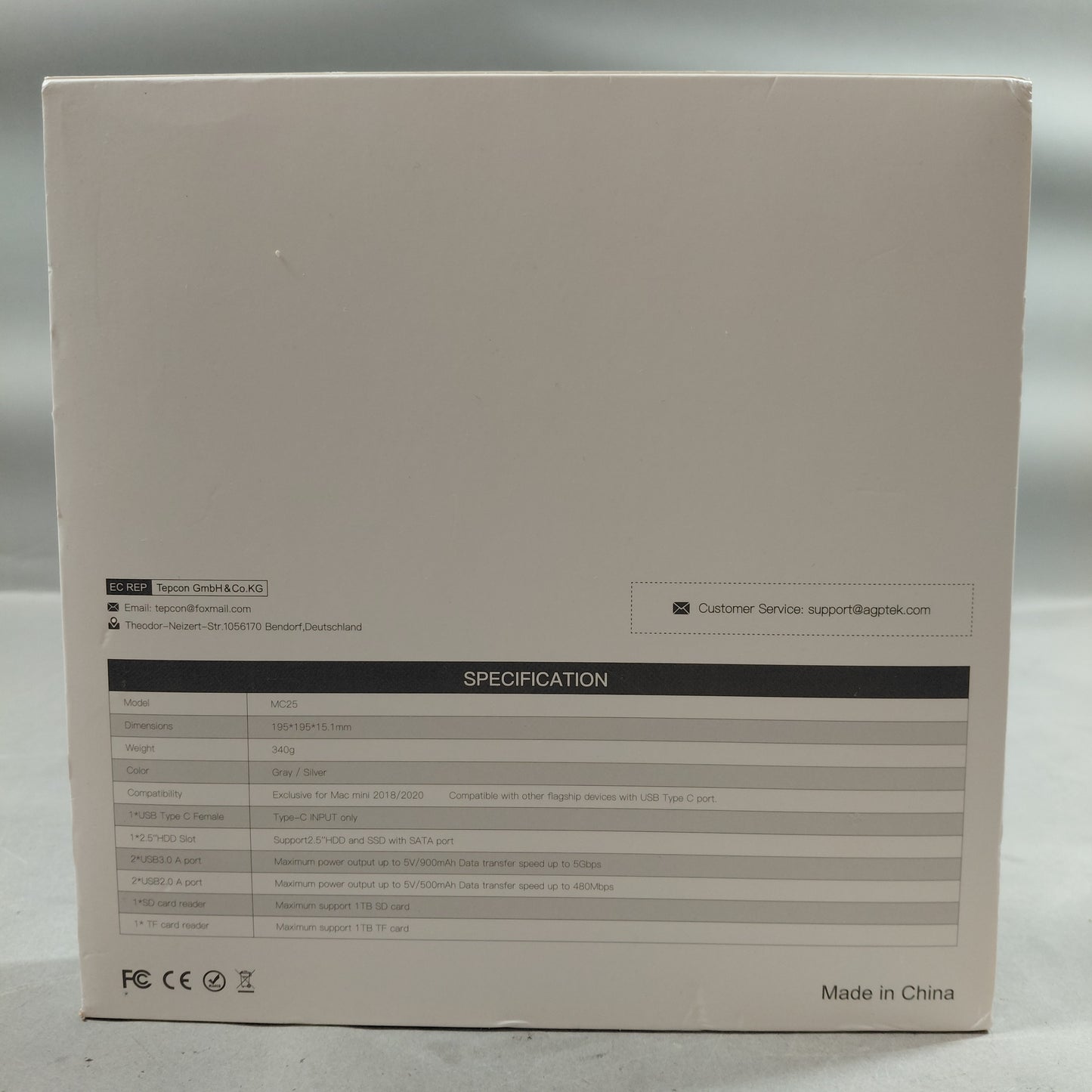 AGP tek MC25 USB-C Hub