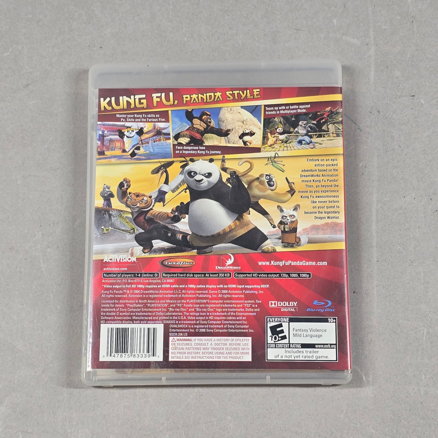 Kung Fu Panda (Sony PlayStation 3 PS3, 2008)
