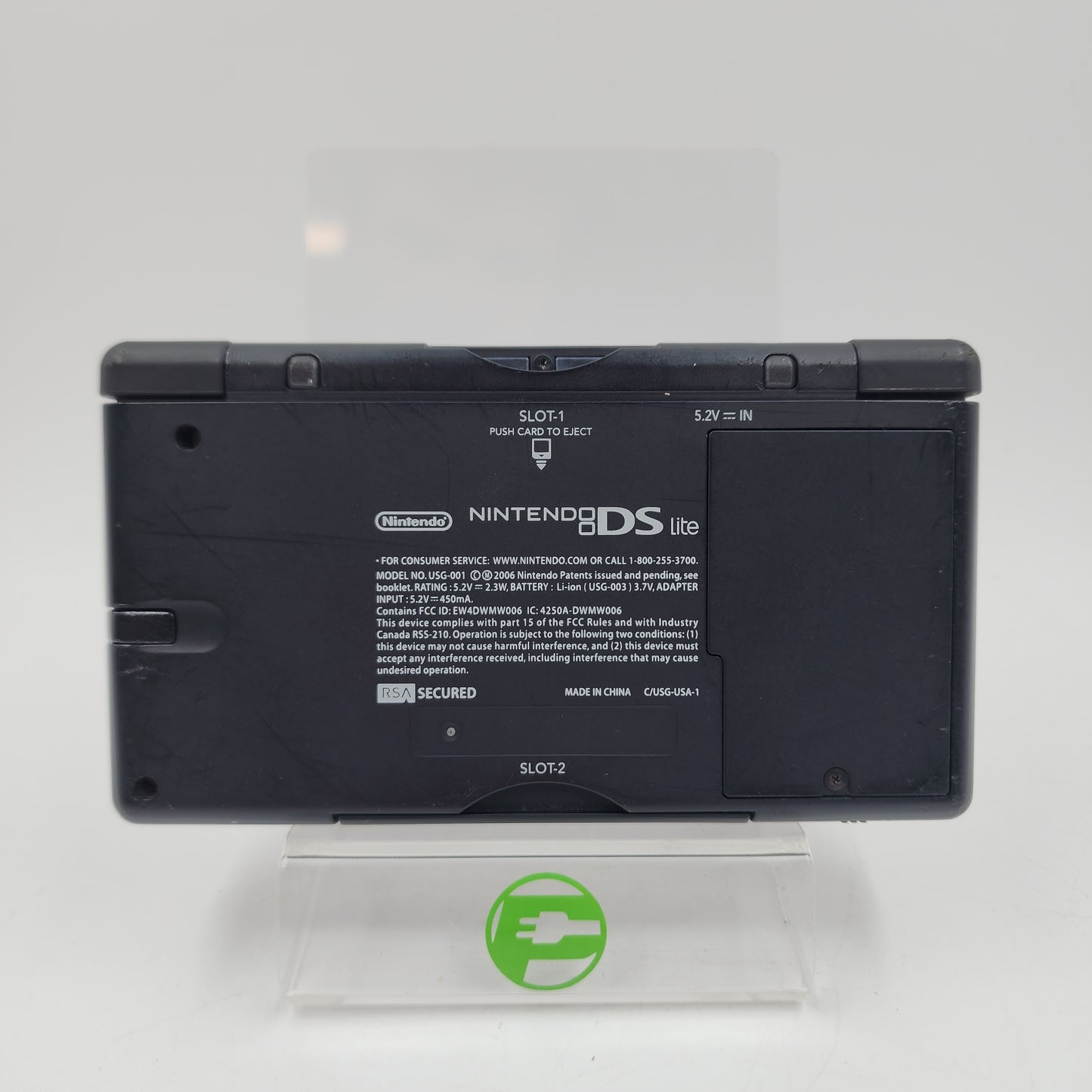 Nintendo DS Lite USG-USA-1 Black/Red Yellowed Lower Screen with Star Wars Games
