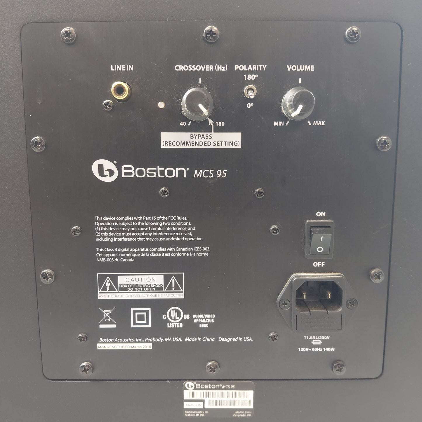 Boston MCS95 Surround Sound Home Speaker System