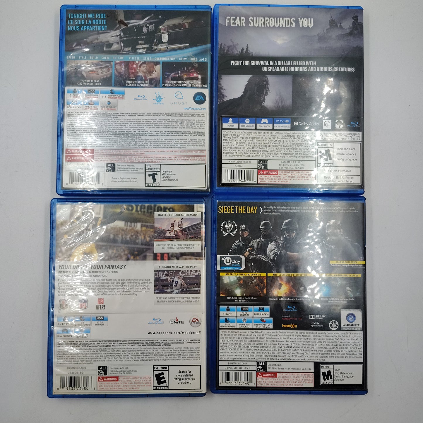 Lot of 4 Sony PlayStation 4 PS4 Games