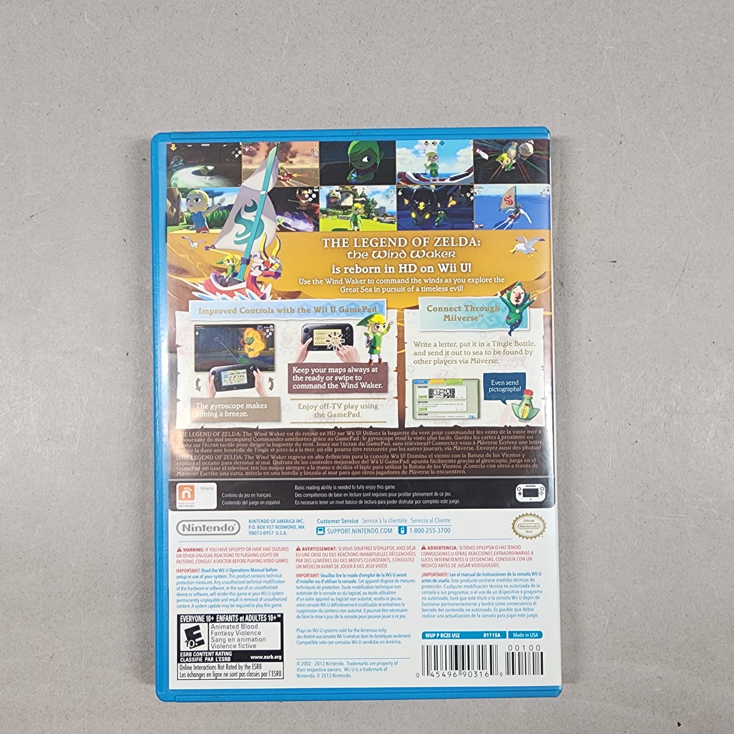 Zelda Wind Waker HD (Nintendo Wii U, 2013)