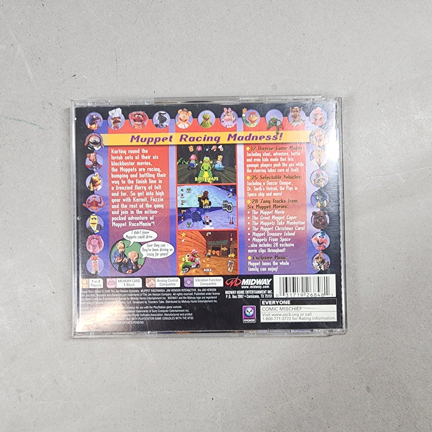 Muppet Race Mania (Sony PlayStation 1 PS1, 2000)