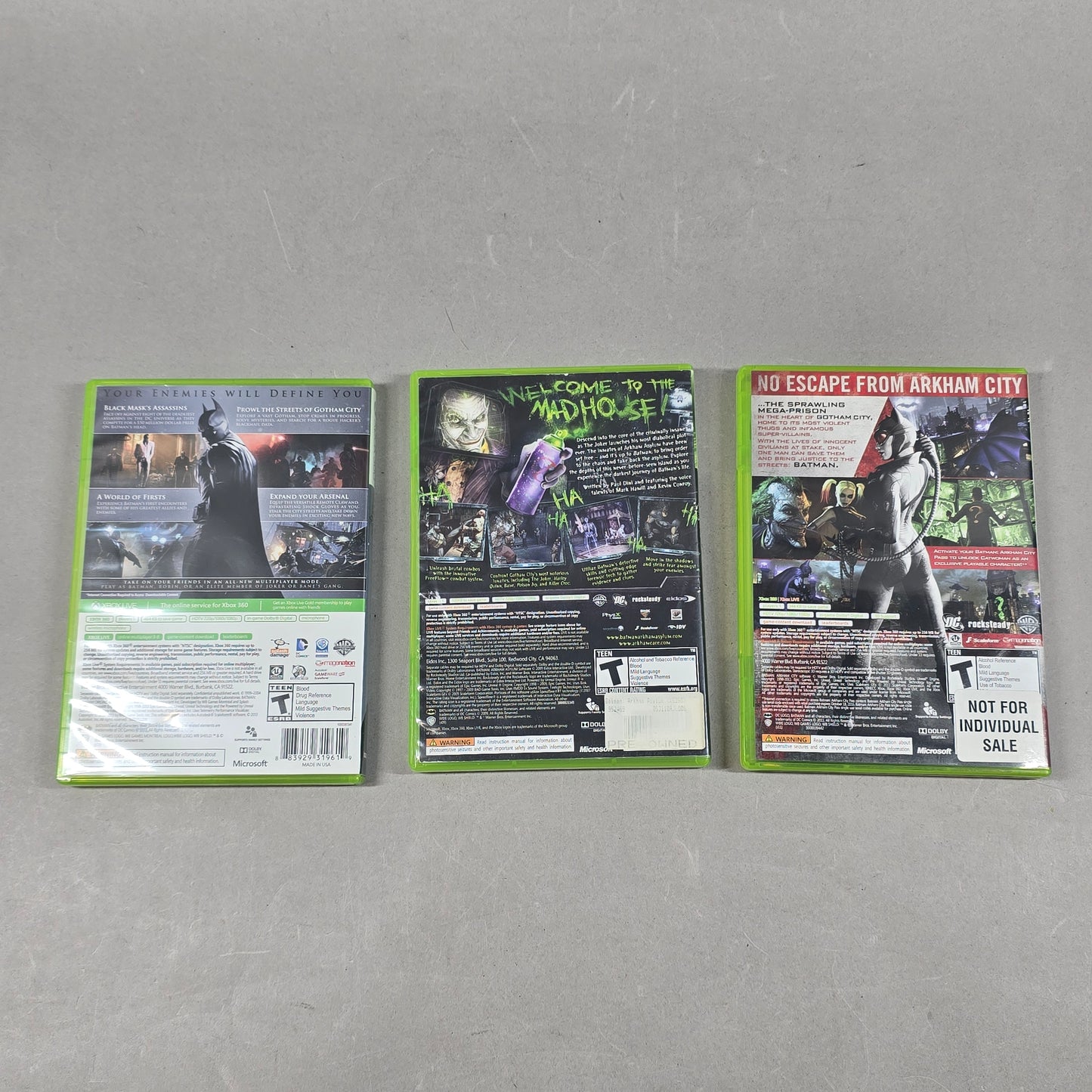 Lot of 3 Microsoft Xbox 360 Games