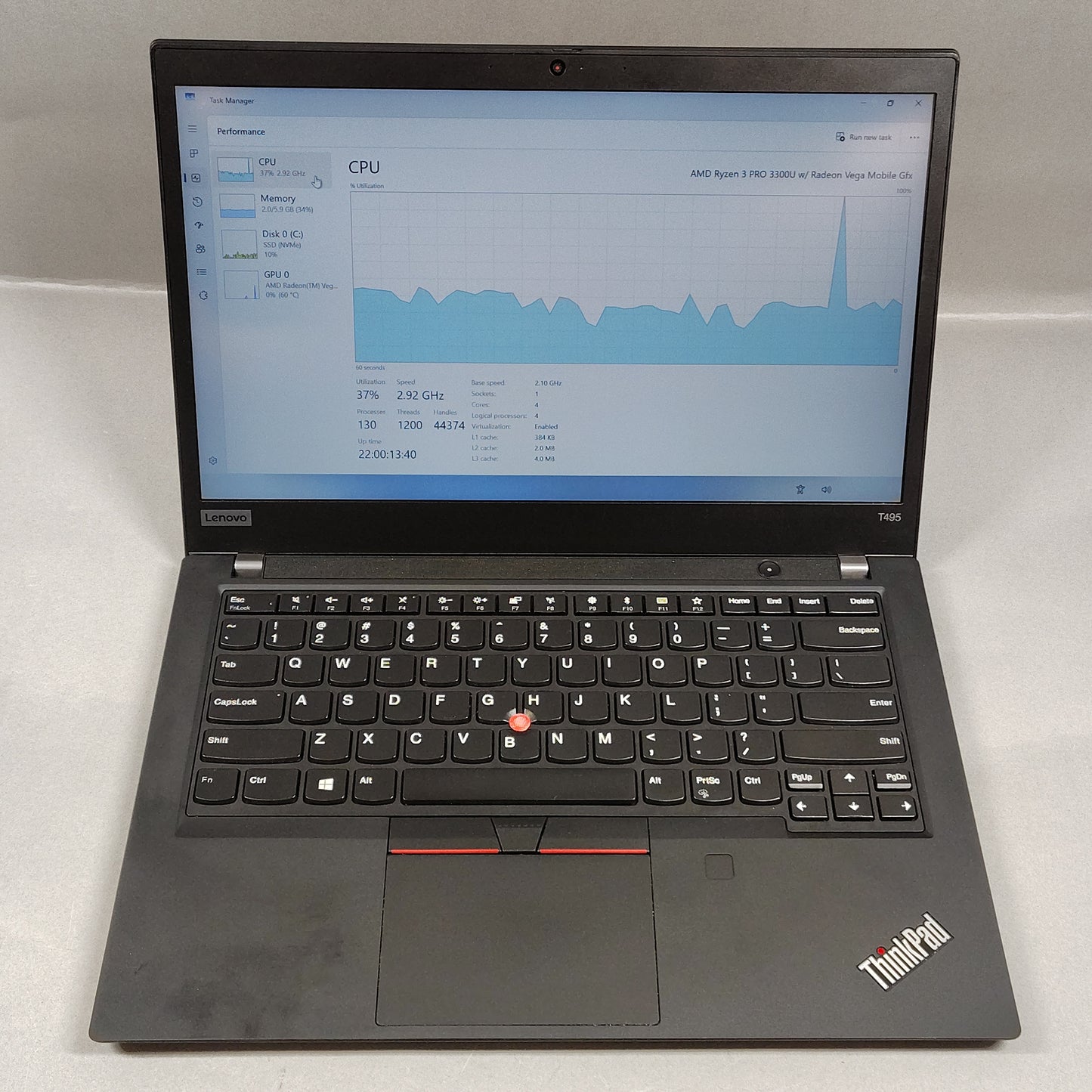 Lenovo ThinkPad T495 13.3" Ryzen 3 Pro 3300U 2.1GHz 8GB RAM 256GB SSD