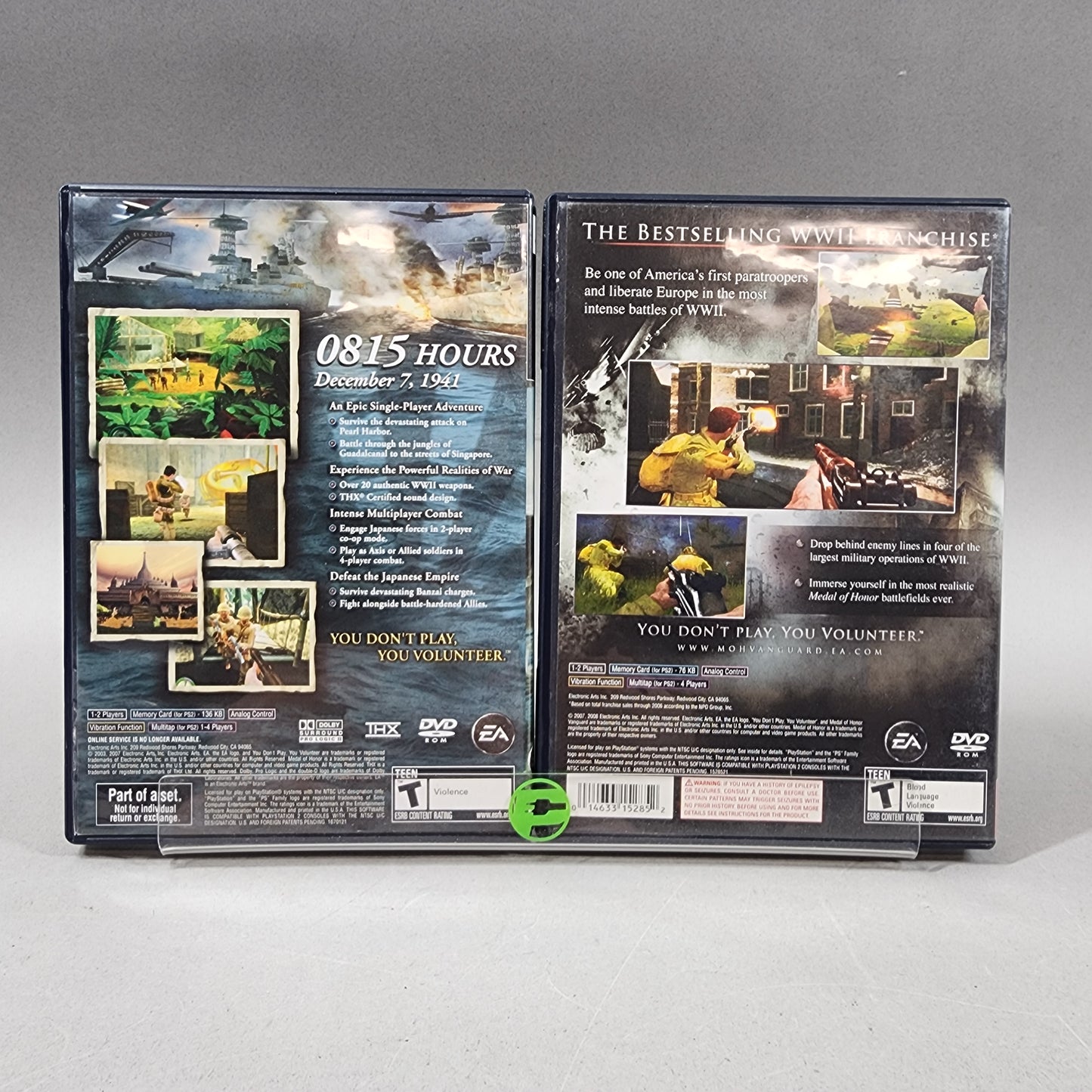 Lot of 2 Sony PlayStation 2 PS2 Games Medal of Honor