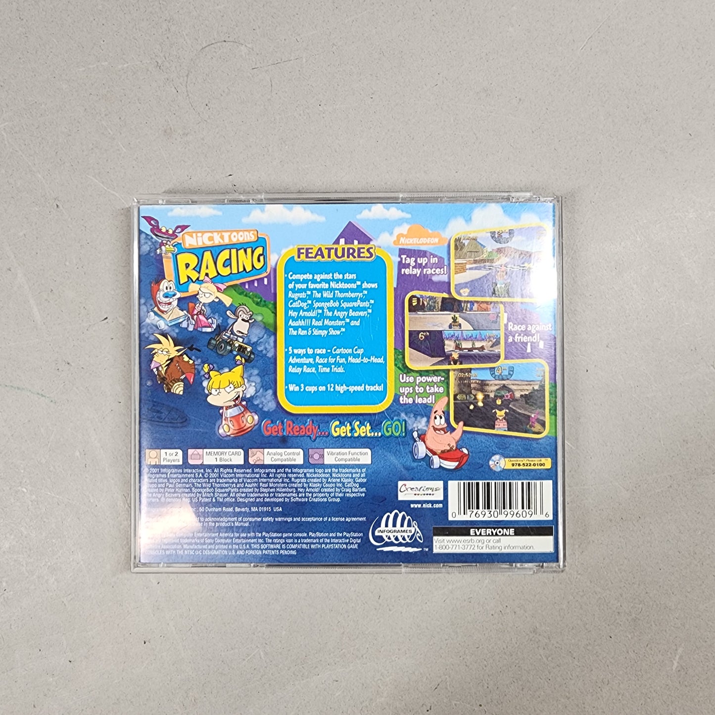 Nicktoons Racing (Sony PlayStation 1 PS1, 2001)