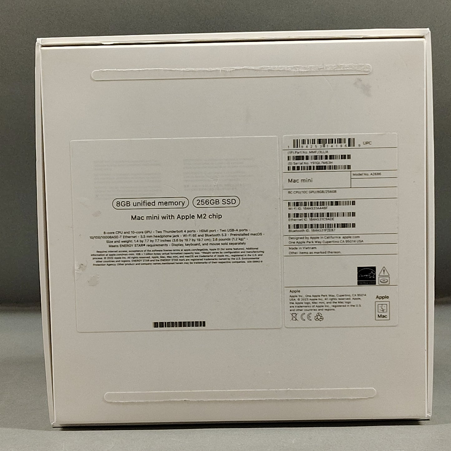 2023 Apple Mac Mini No Screen Apple M2 3.5GHz 8GB RAM 250GB SSD Space Gray A2686