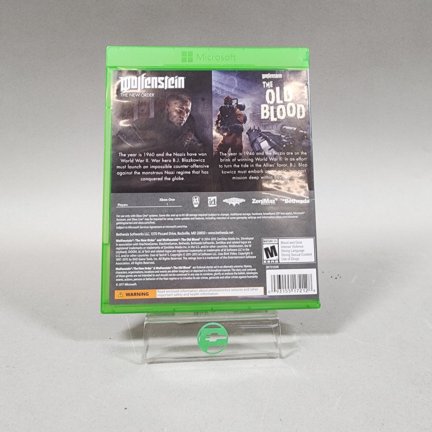 Wolfenstein The New Order and The Old Blood (Microsoft Xbox One, 2017)