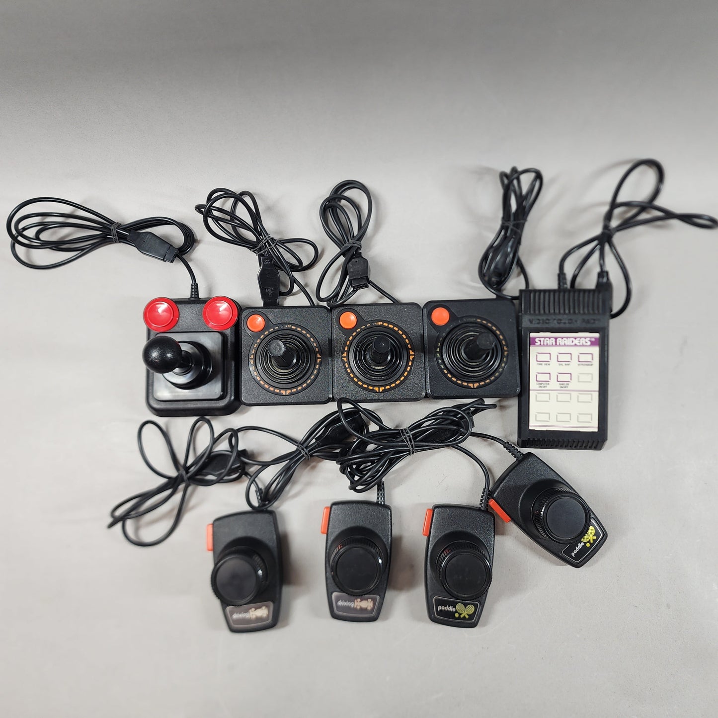 Untested Lot of Atari Controllers Wired Controllers