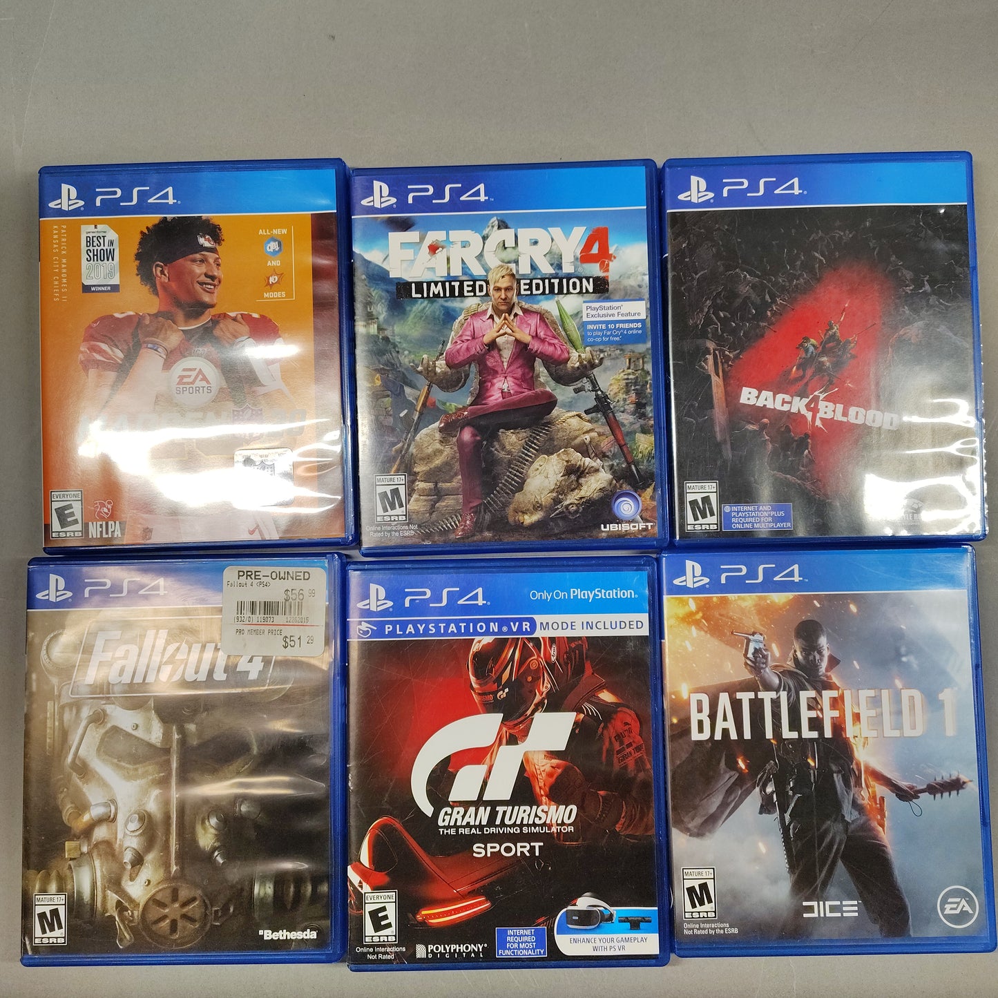 Sony PlayStation 4 Slim PS4 1TB Black Console Gaming System With 6 Games