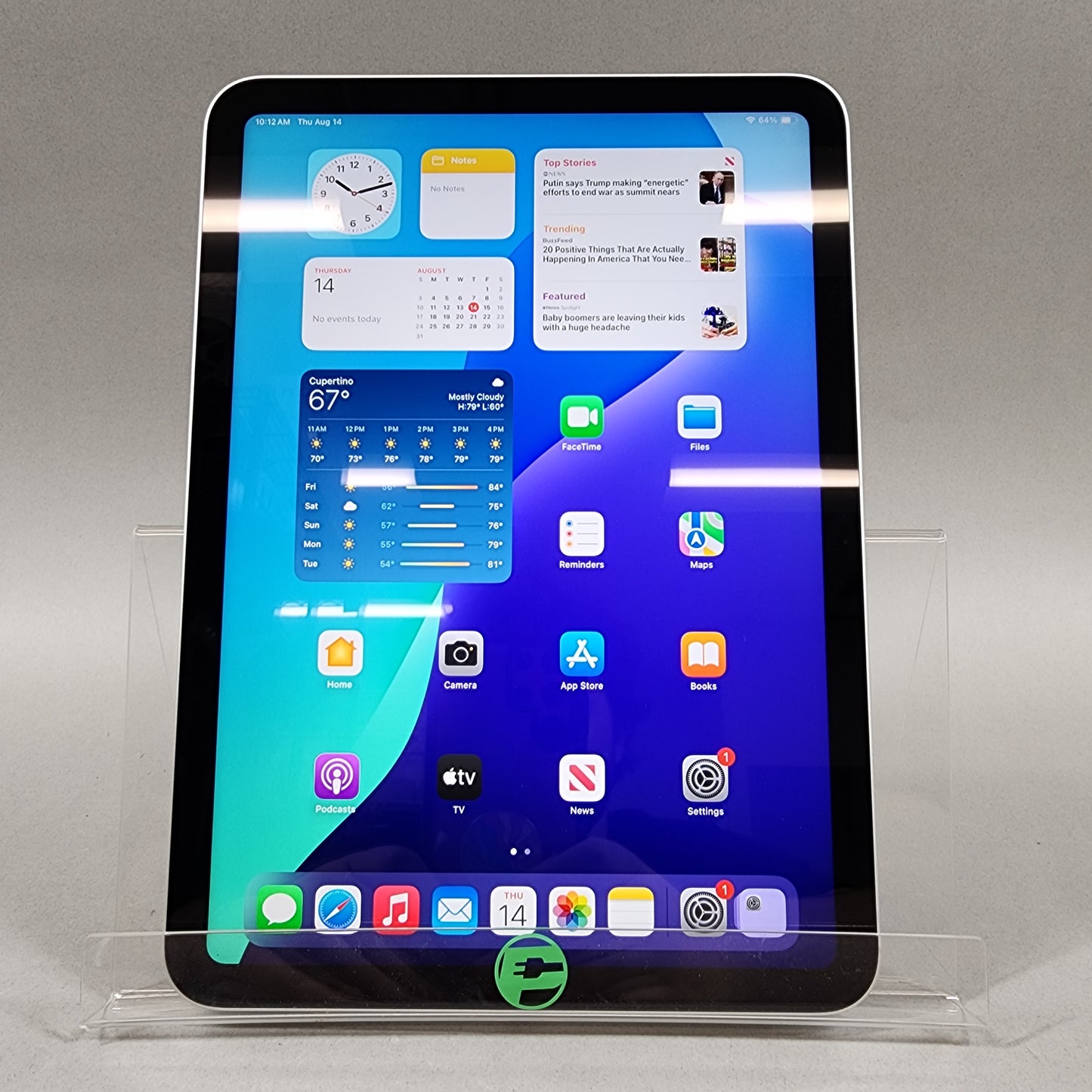 WiFi Only Apple iPad 10th Gen 64GB SILVER MPQ03LL/A