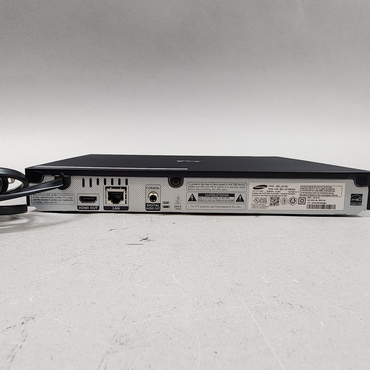 Samsung BD-J5100 Blue-Ray Player BD-J5100/ZA No Remote