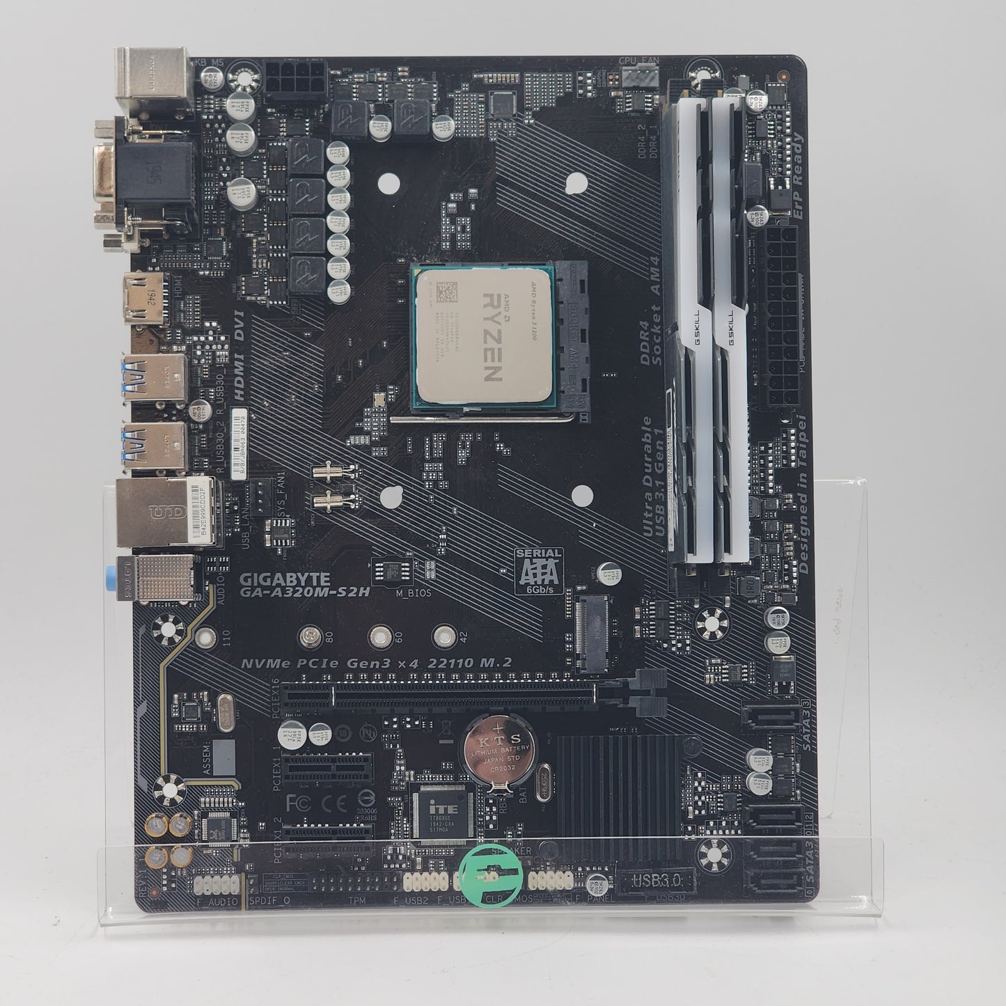 Gigabyte GA-A320M-S2H AM4, Ryzen CPU, Trident Z Ram, Gaming Motherboard Bundle