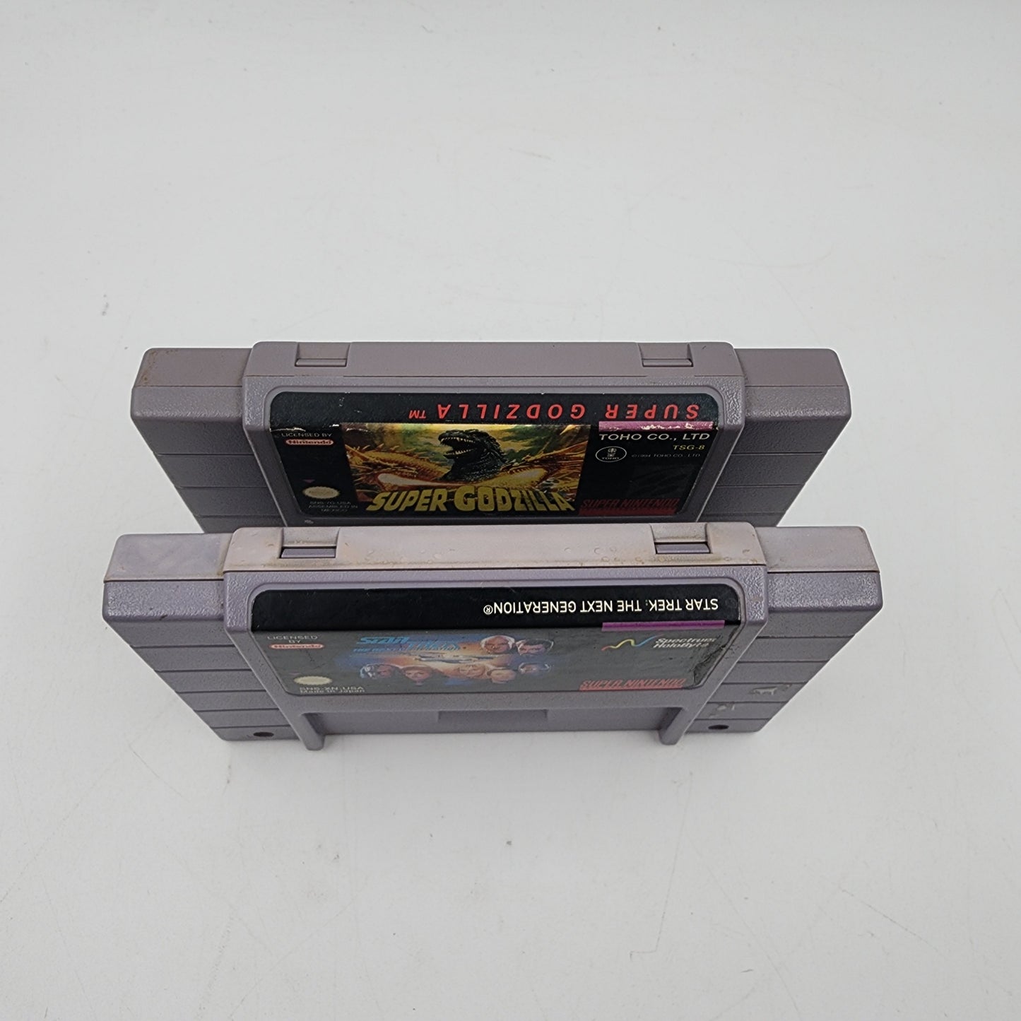 Super Godzilla & Star Trek the Next Generation Lot of 2 Nintendo SNES Games