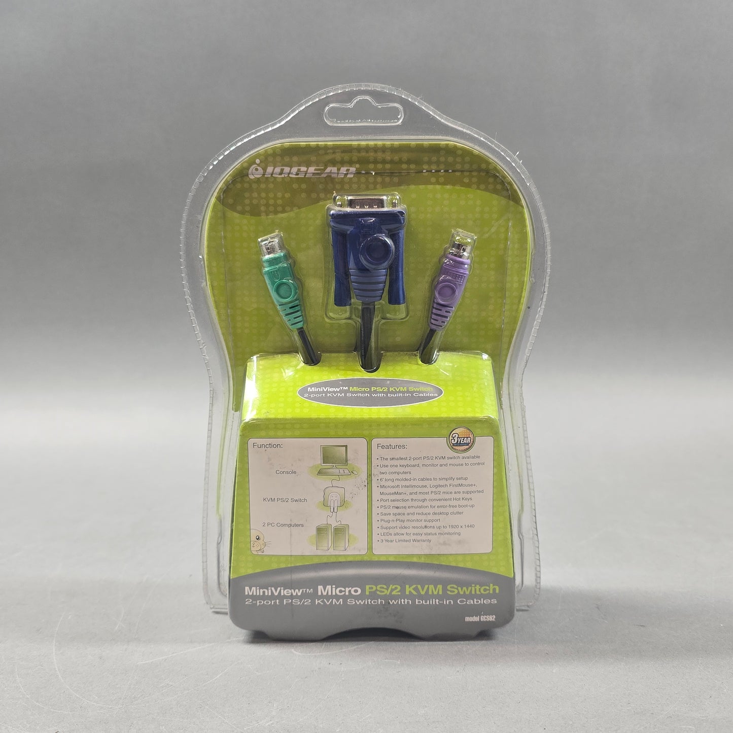New ioGear Miniview Micro in PS/2 Connection PKG-30098