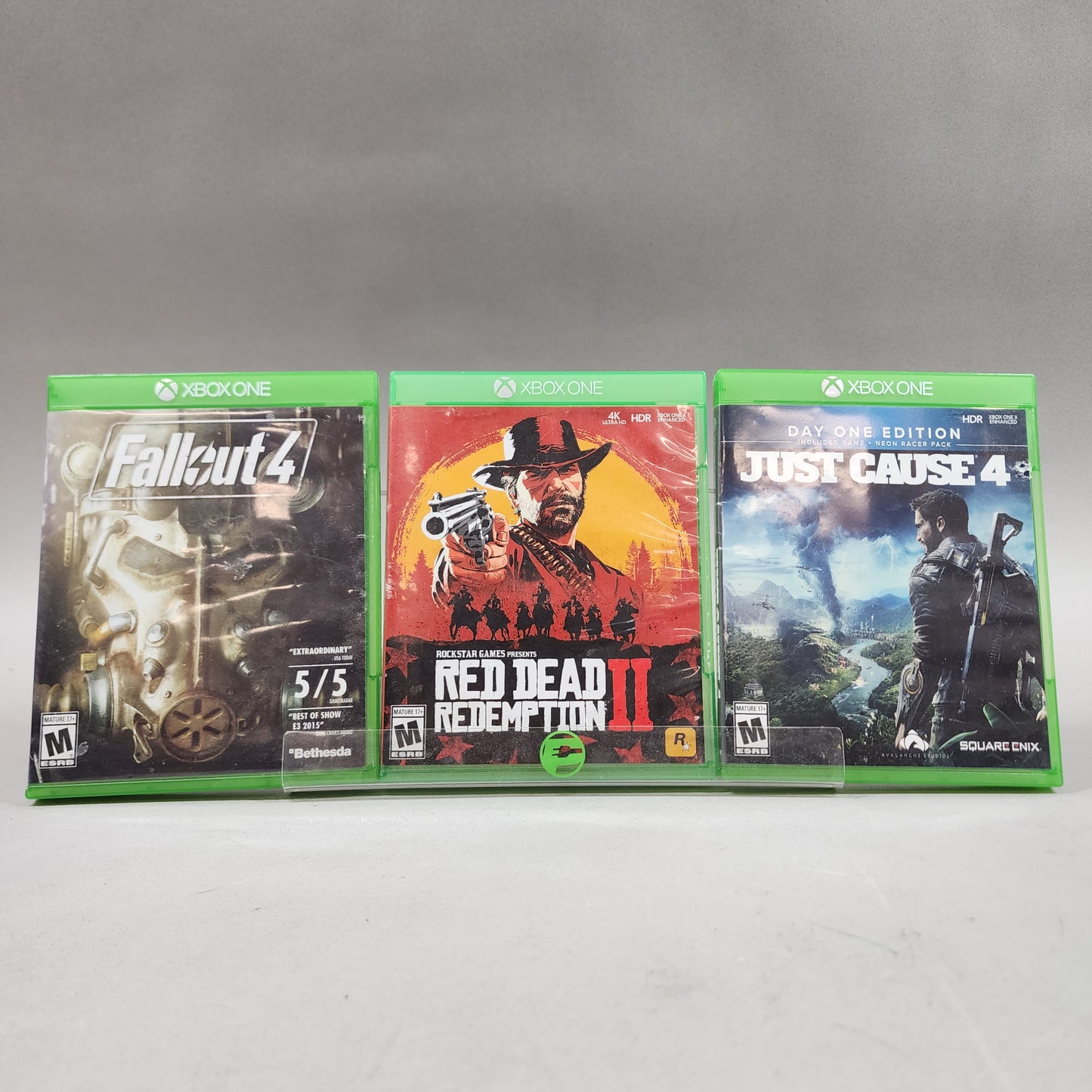 Red Dead 2, Fallout, and Just Cause Lot of 3 Microsoft Xbox One Games