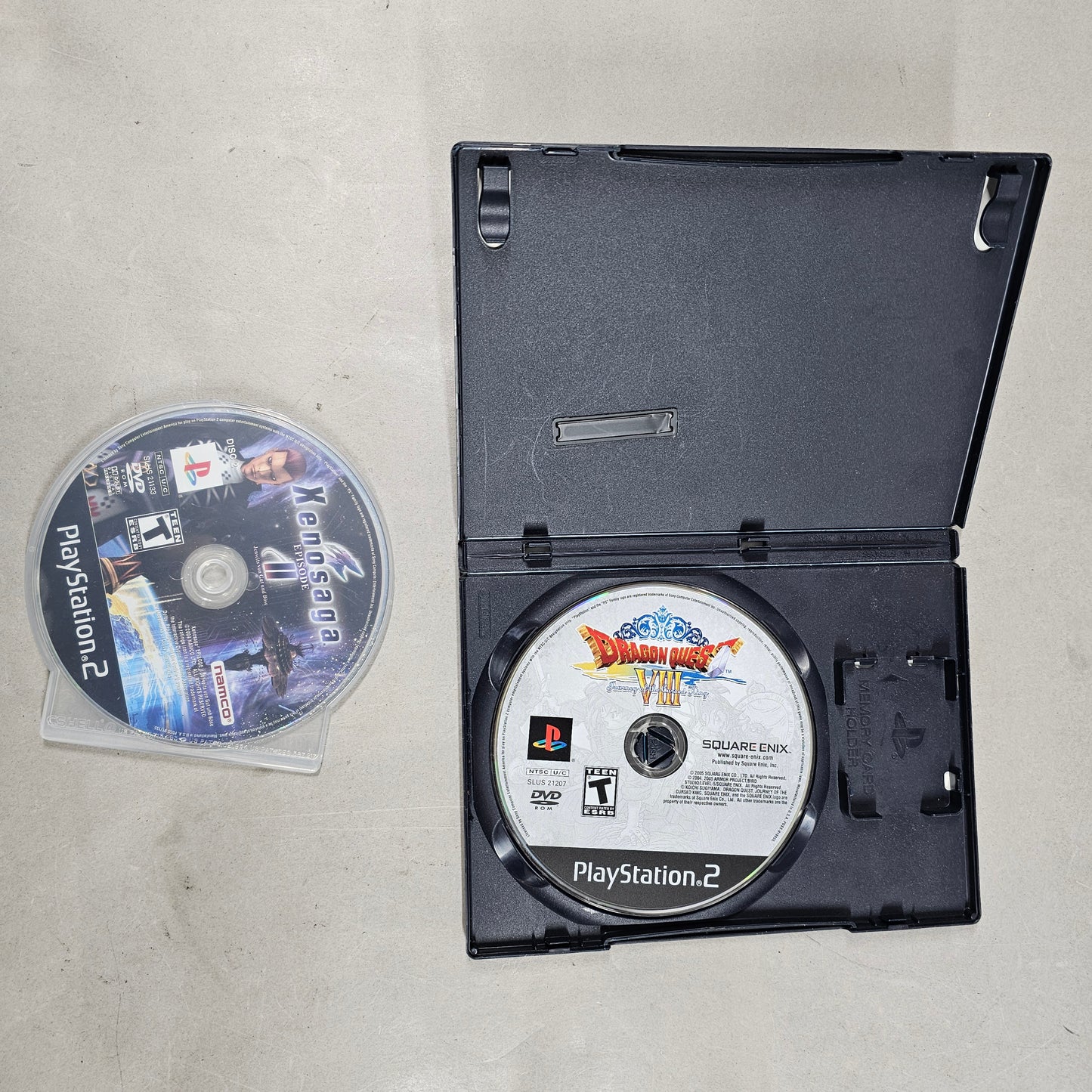 Lot of 2 Sony PlayStation 2 PS2 Games Dragon Quest VIII Xenosaga Episode 2