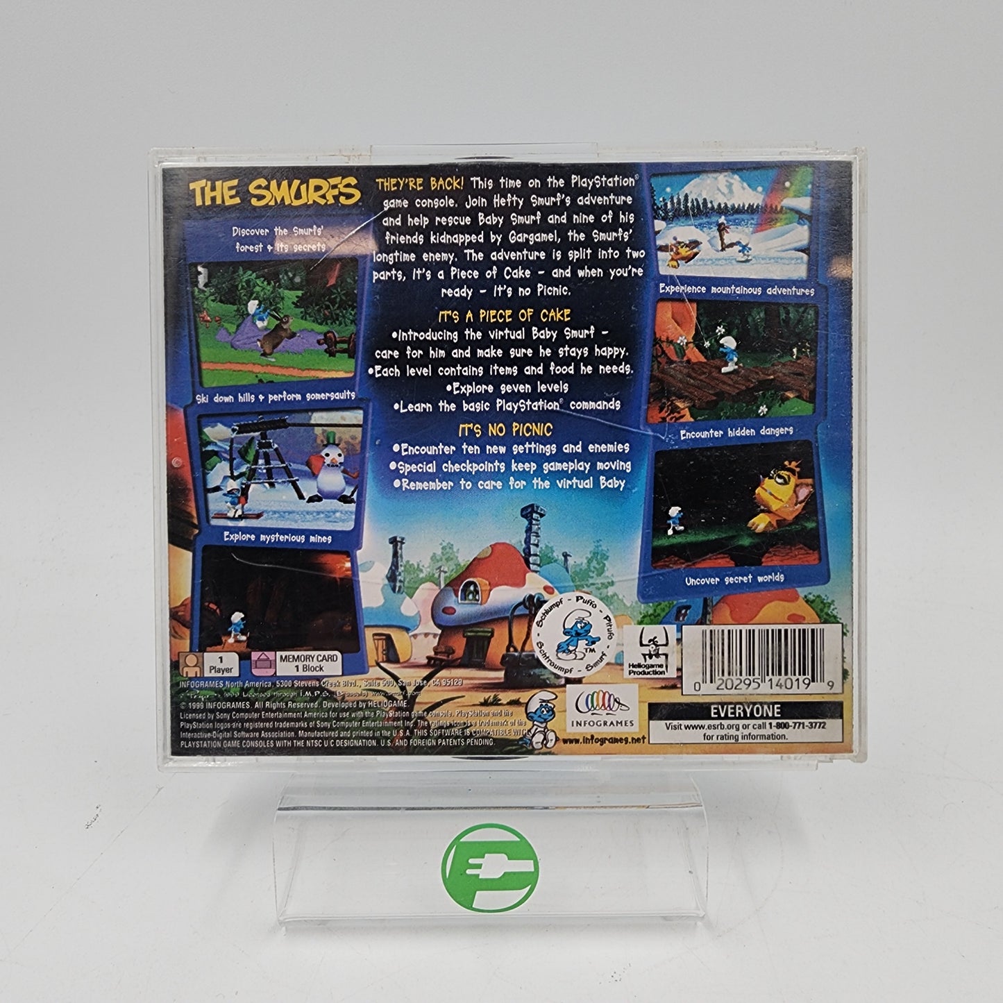 Smurfs (Sony PlayStation 1 PS1, 1999)