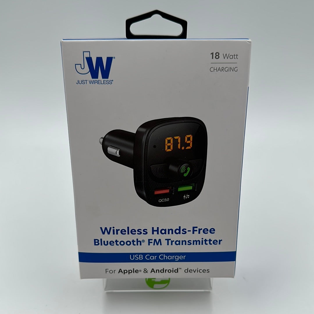 Just Wireless- Wireless Hands-Free Bluetooth FM Transmitter