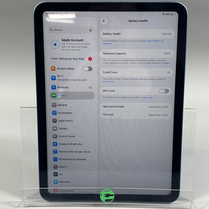 WiFi Only Apple iPad 11" (A16) 128GB Blue MD4A4LL/A