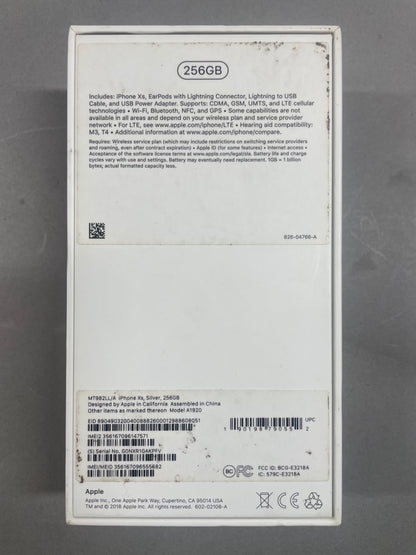 Unlocked Apple iPhone XS 256GB Silver N/A.