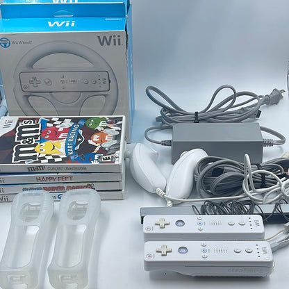 Bundle Nintendo Wii Video Game Console RVL-001 White