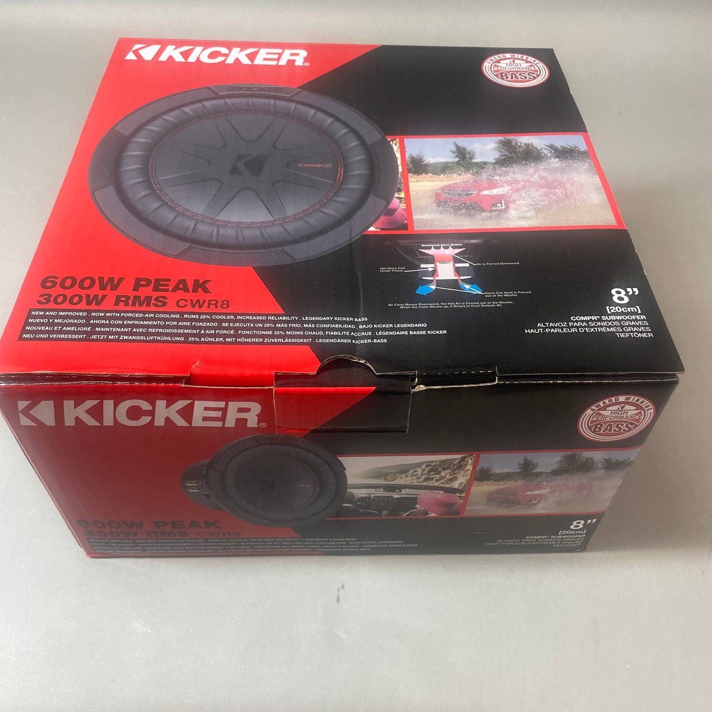 New Kicker CWR8 300W Subwoofer 48CWR82