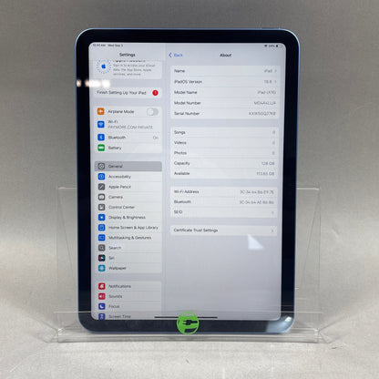WiFi Only Apple iPad 11" (A16) 128GB Space Gray MD4A4LL/A