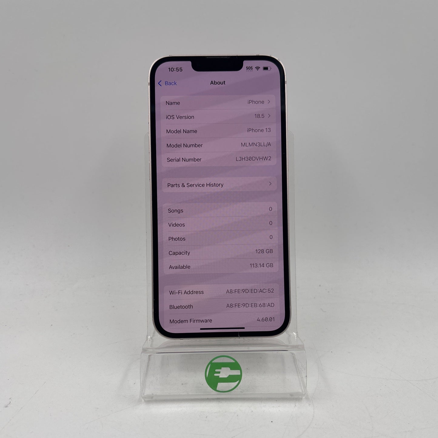 Unlocked Apple iPhone 13 128GB 18.5 Pink MLMN3LL/A
