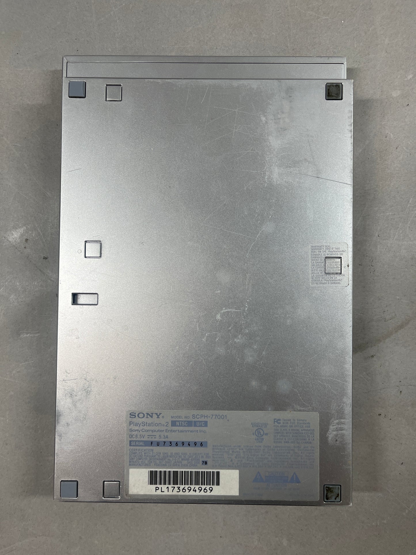 Untested Sony PlayStation 2 Slim PS2 Console Gaming System SCPH-77001