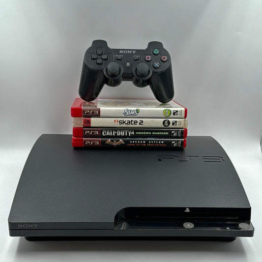 Sony PlayStation 3 Slim PS3 120GB Black Console Gaming System CECH-2001A