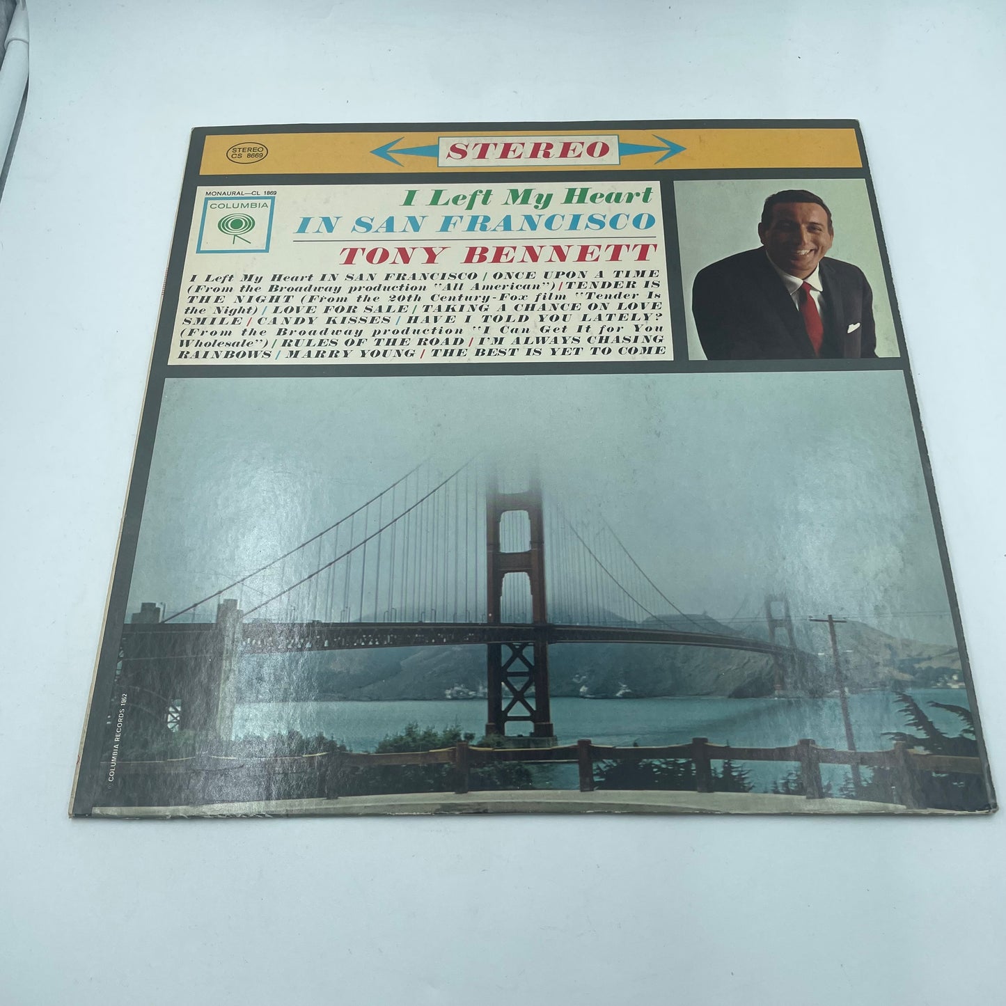 Tony Bennett I Left My Heart in San Francisco Vinyl Record CL 1869