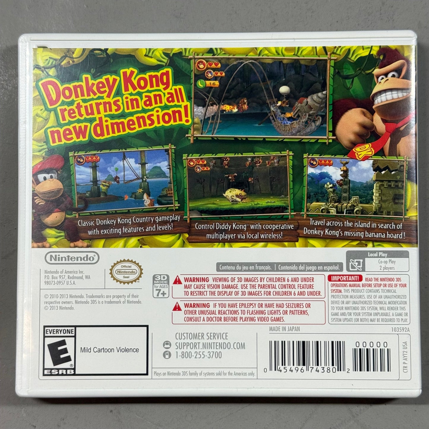 Lot of 4 Nintendo 3DS Games (Legend of Zelda, Donkey Kong Returns, Kirby/Mario)