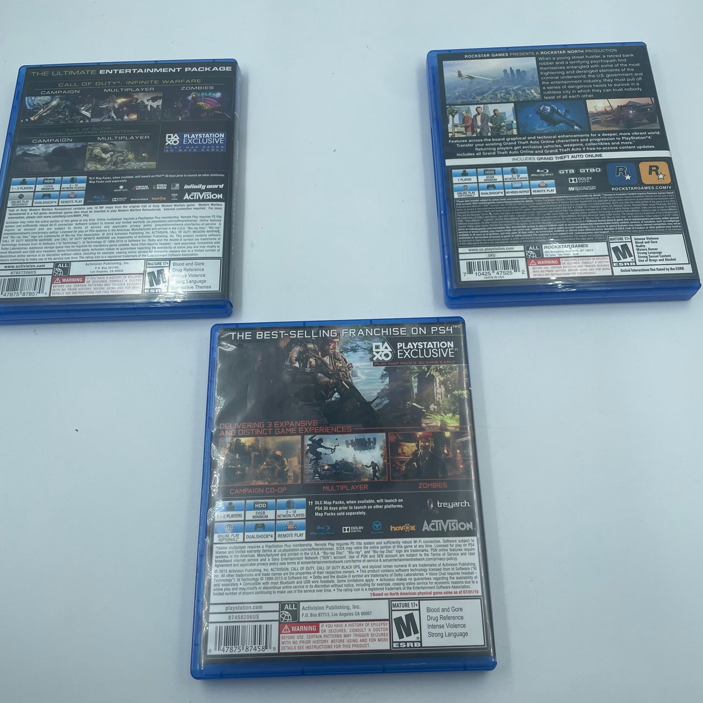 Lot of 3 Sony PlayStation 4 PS4 Games