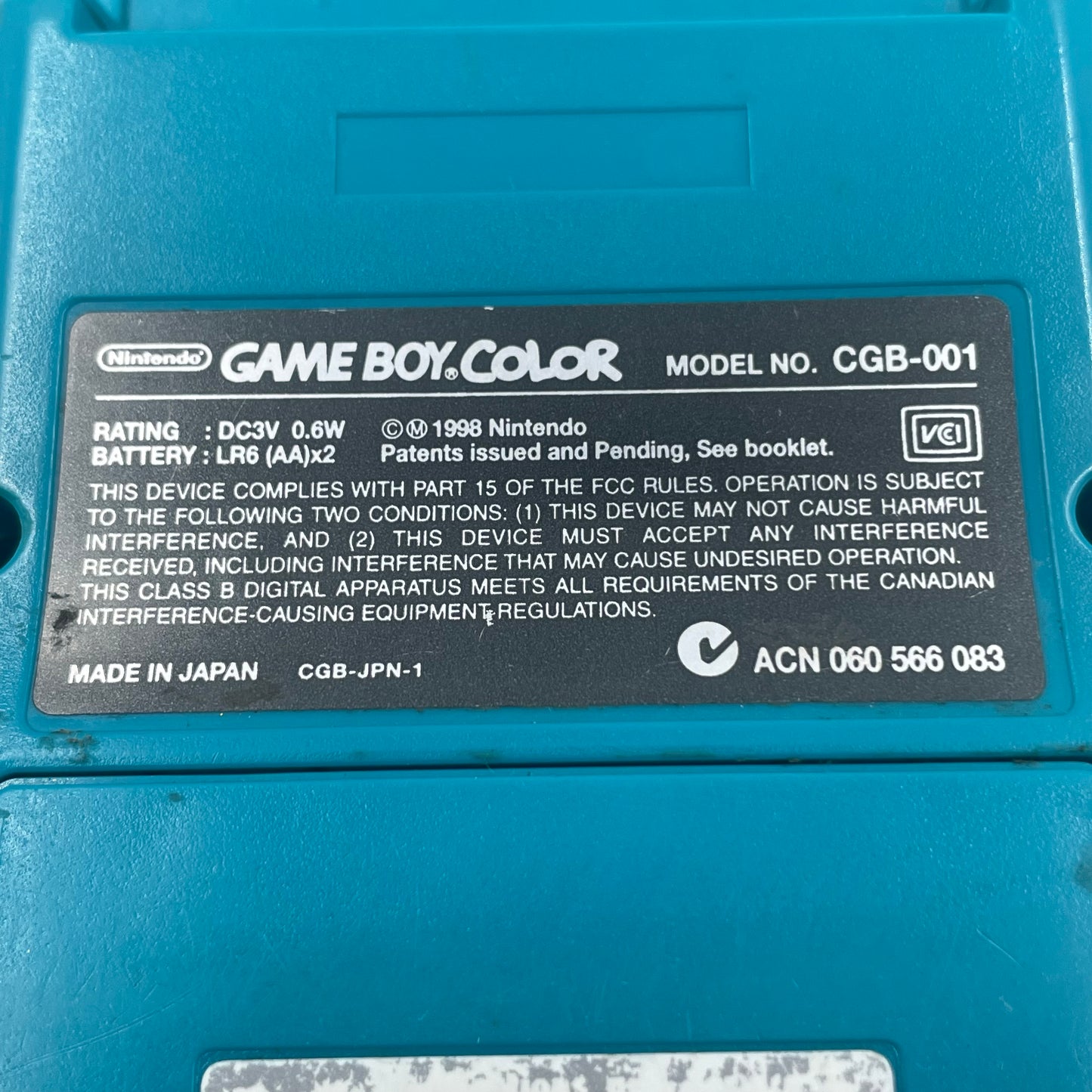 Nintendo Game Boy Color Handheld Game Bundle CGB-001 Teal