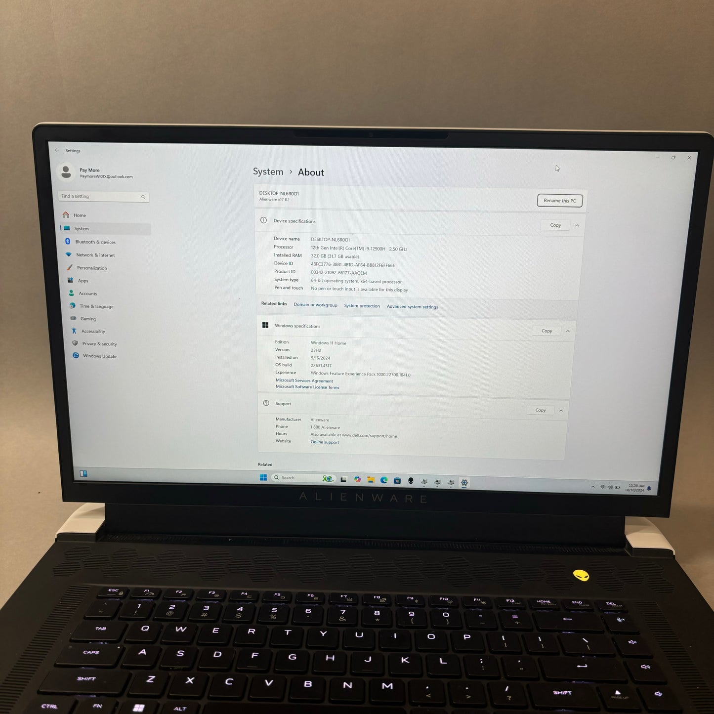 Dell Alienware X17 R2 P48E 17.3" i9-12900h 2.5GHz 32GB RAM 2TB SSD GeForce RTX 3080